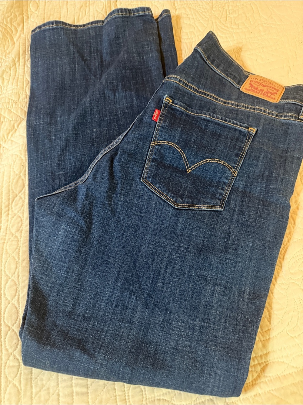 Levi's Women's 725 Indigo High Rise Boot Cut Jeans SZ 16W